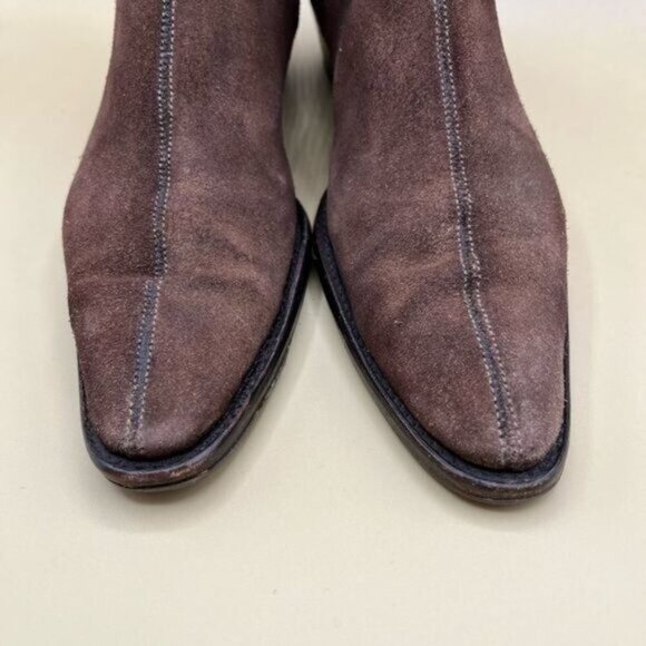 Heschung Women’s Brown Nubuck Ankle Boots Size 8.5 (EU 39) | French Leather - Picture 5 of 10